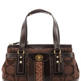 Coach 11071 Borsa tote Turnlock in tela Signature marrone
