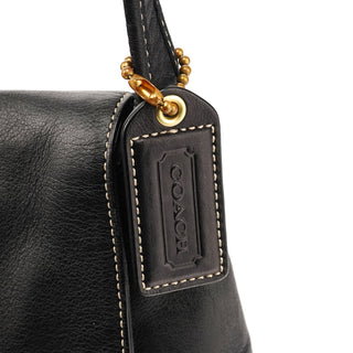 Coach 11254 Black Leather Turnlock Shoulder Bag