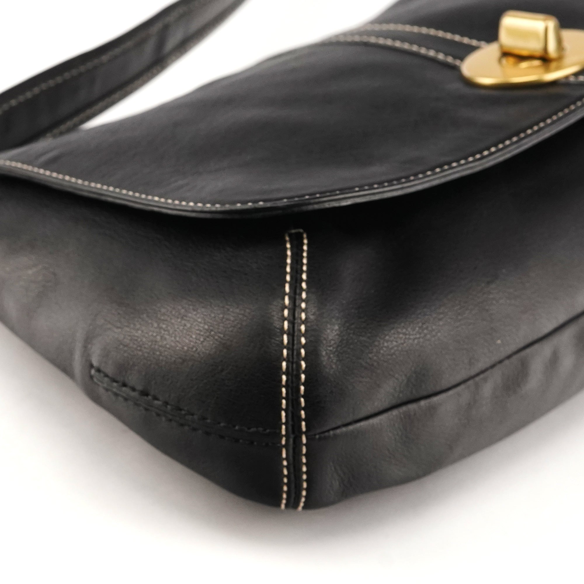 Coach 11254 Black Leather Turnlock Shoulder Bag – Rediscover Vintage