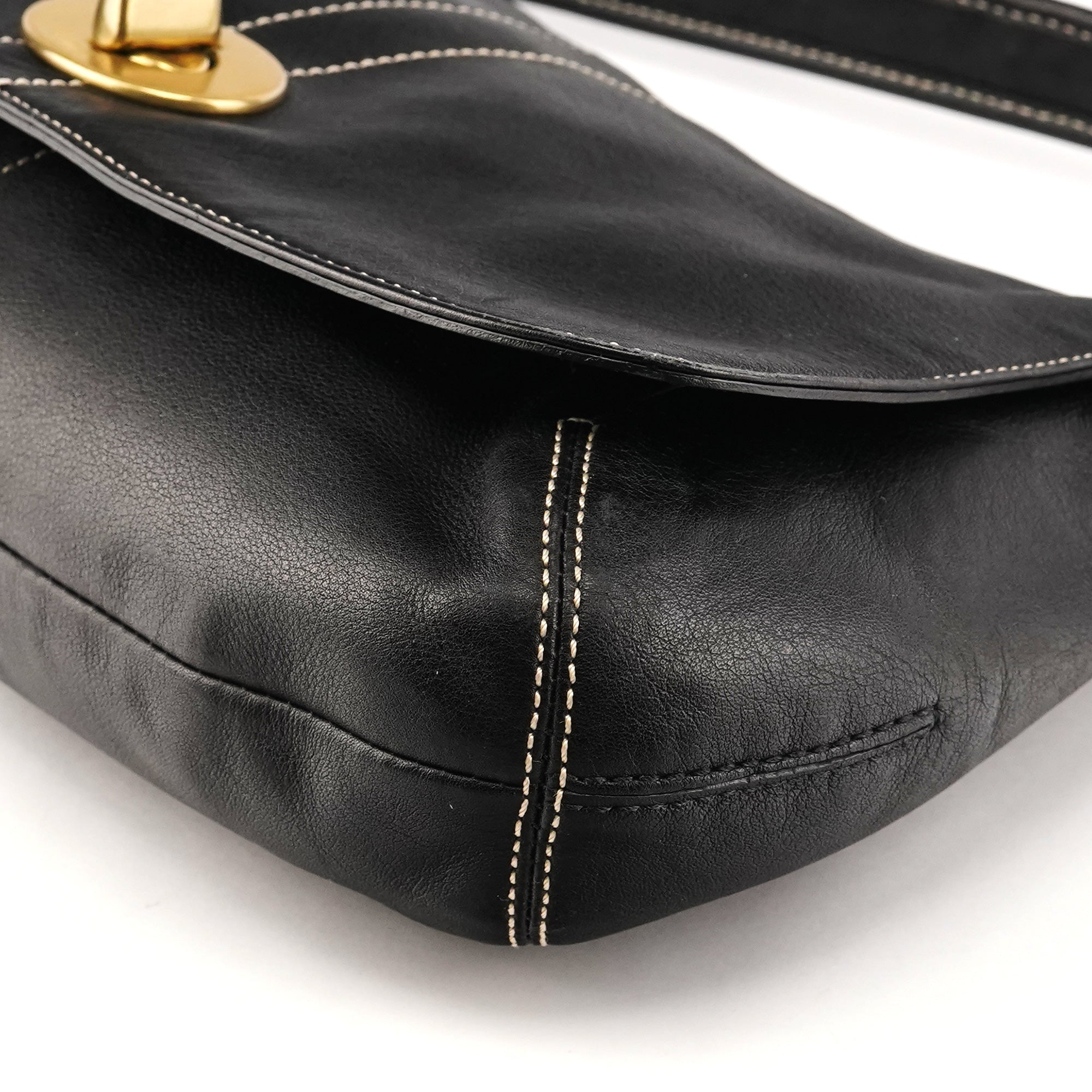 Coach 11254 Black Leather Turnlock Shoulder Bag – Rediscover Vintage
