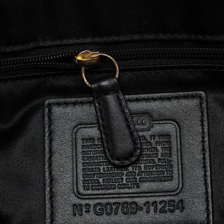 Coach 11254 Black Leather Turnlock Shoulder Bag