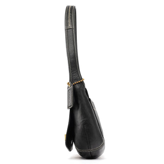 Coach 11254 Black Leather Turnlock Shoulder Bag