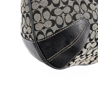 Coach 11297 Grey Black Signature Canvas Ergo Hobo Bag
