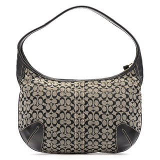 Coach 11297 Grey Black Signature Canvas Ergo Hobo Bag