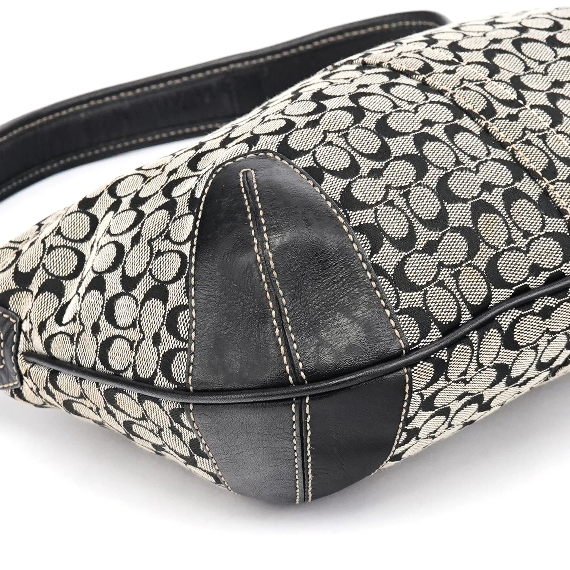 Coach 11297 Ergo Hobo Bag aus Signature Canvas in Grau und Schwarz