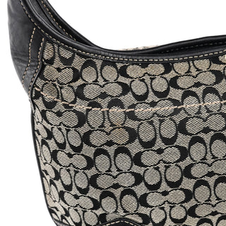 Coach 11297 Grey Black Signature Canvas Ergo Hobo Bag