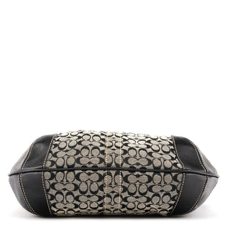 Coach 11297 Grey Black Signature Canvas Ergo Hobo Bag