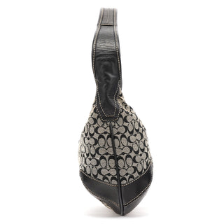 Coach 11297 Grey Black Signature Canvas Ergo Hobo Bag