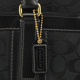 Coach 11433 Black Signature Hamptons Tote Bag