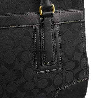 Coach 11433 Black Signature Hamptons Tote Bag