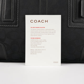 Coach 11433 Black Signature Hamptons Tote Bag