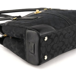 Coach 11433 Black Signature Hamptons Tote Bag