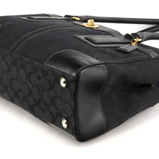 Coach 11433 Black Signature Hamptons Tote Bag