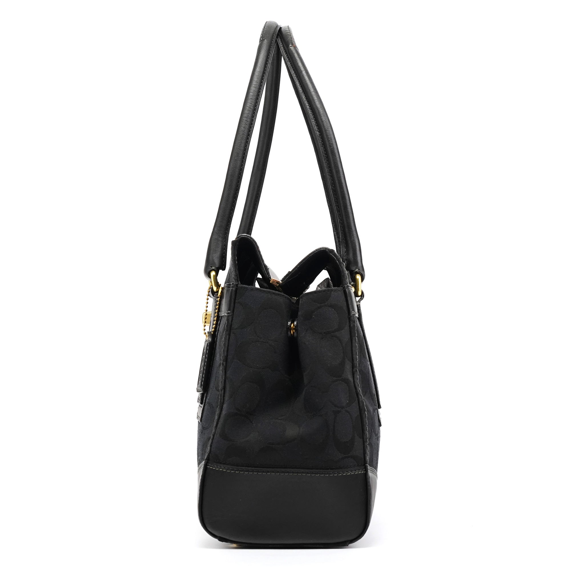 Coach 11433 Sac cabas Hamptons en toile Signature noire