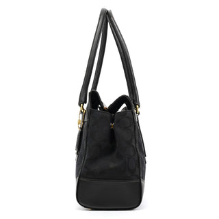 Coach 11433 Black Signature Hamptons Tote Bag