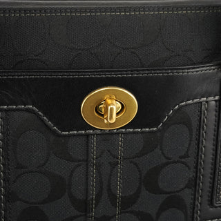 Coach 11433 Black Signature Hamptons Tote Bag