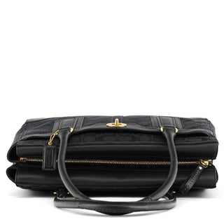 Coach 11433 Black Signature Hamptons Tote Bag