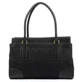 Coach 11433 Black Signature Hamptons Tote Bag