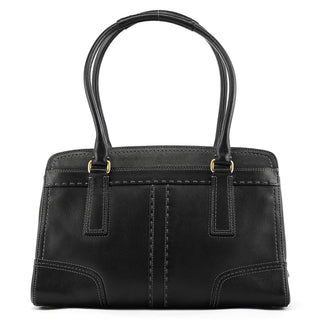 Coach 11540 Black Leather Turnlock Tote Bag