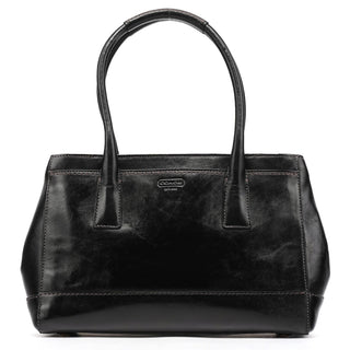 Coach 11553 Black Patent Leather Turnlock Tote Bag
