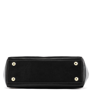 Coach 11553 Black Patent Leather Turnlock Tote Bag