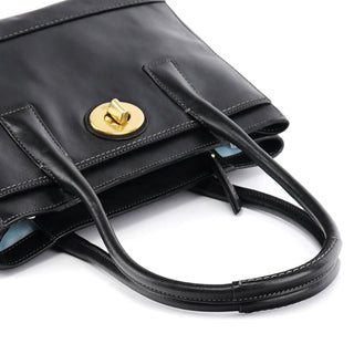 Coach 11553 Black Patent Leather Turnlock Tote Bag