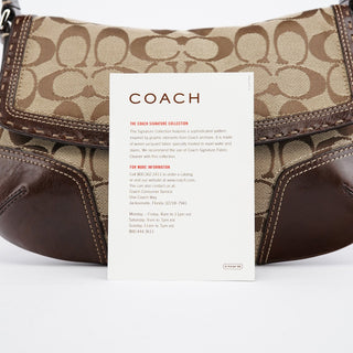 Coach 11574 Beige Brown Turnlock Shoulder Bag