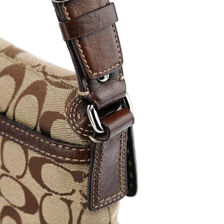 Coach 11574 Beige Brown Turnlock Shoulder Bag