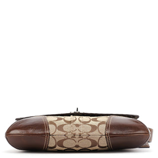 Coach 11574 Beige Brown Turnlock Shoulder Bag