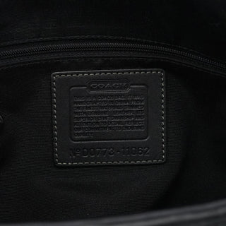Coach 11602 Black Signature Leather Turnlock Tote Bag