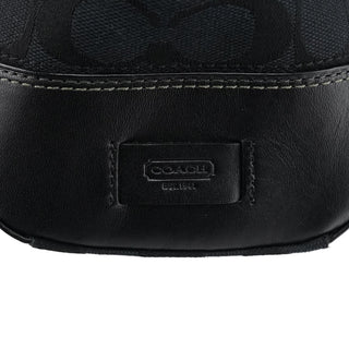Coach 11602 Black Signature Leather Turnlock Tote Bag