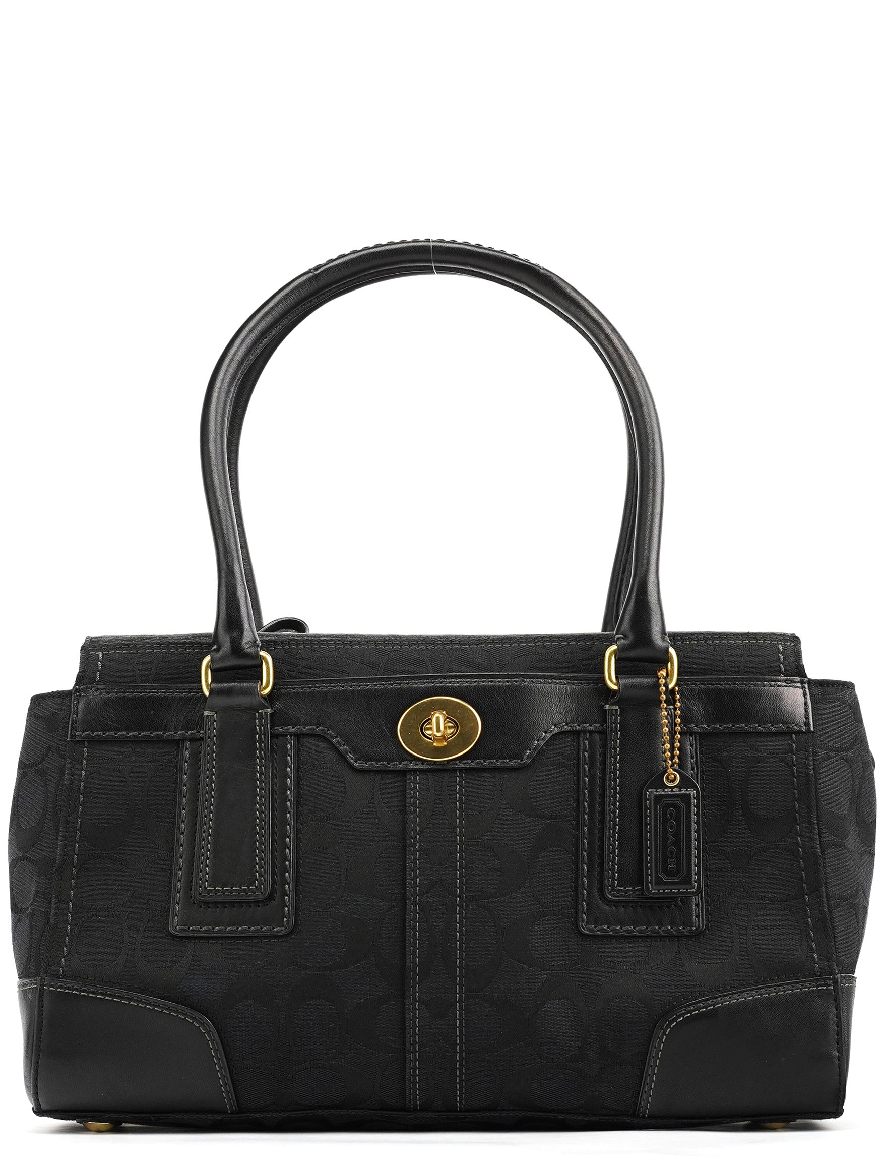 Coach 11602 Black Leather Turnlock Tote Bag – Rediscover Vintage