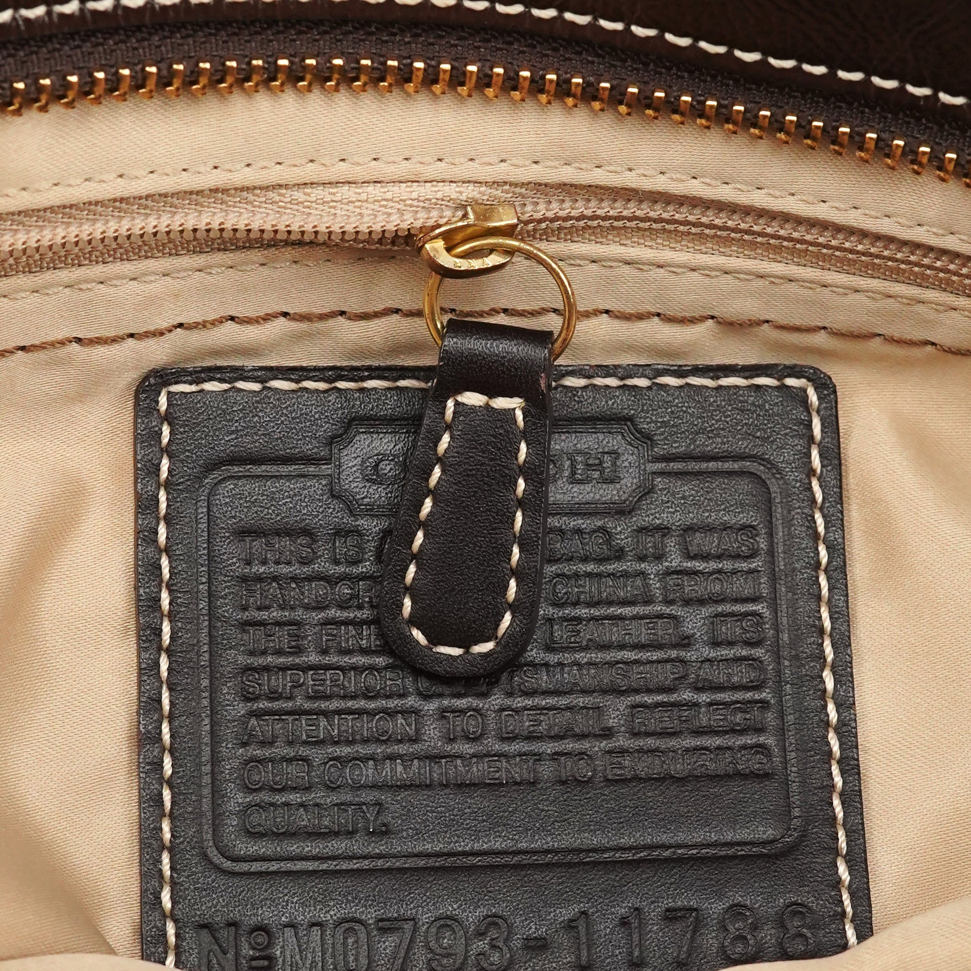 Coach 11788 Brown Patent Leather Turnlock Tote Bag