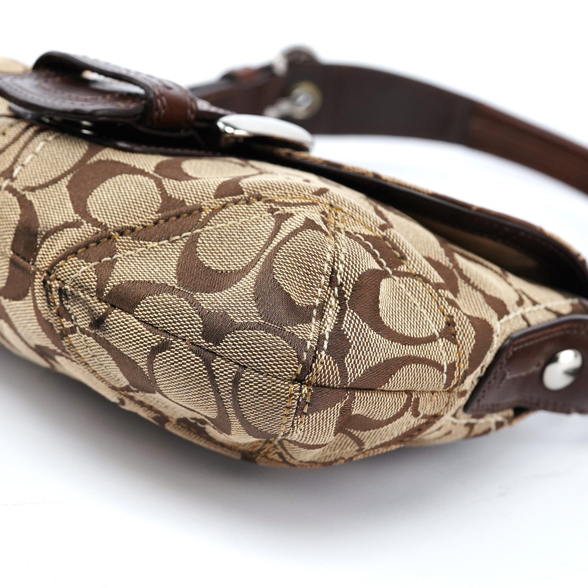 Coach 11860 Beige Brown Signature C Soho Shoulder Bag