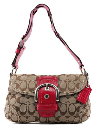 Coach 11860 Beige Pink Signature C Soho Shoulder Bag