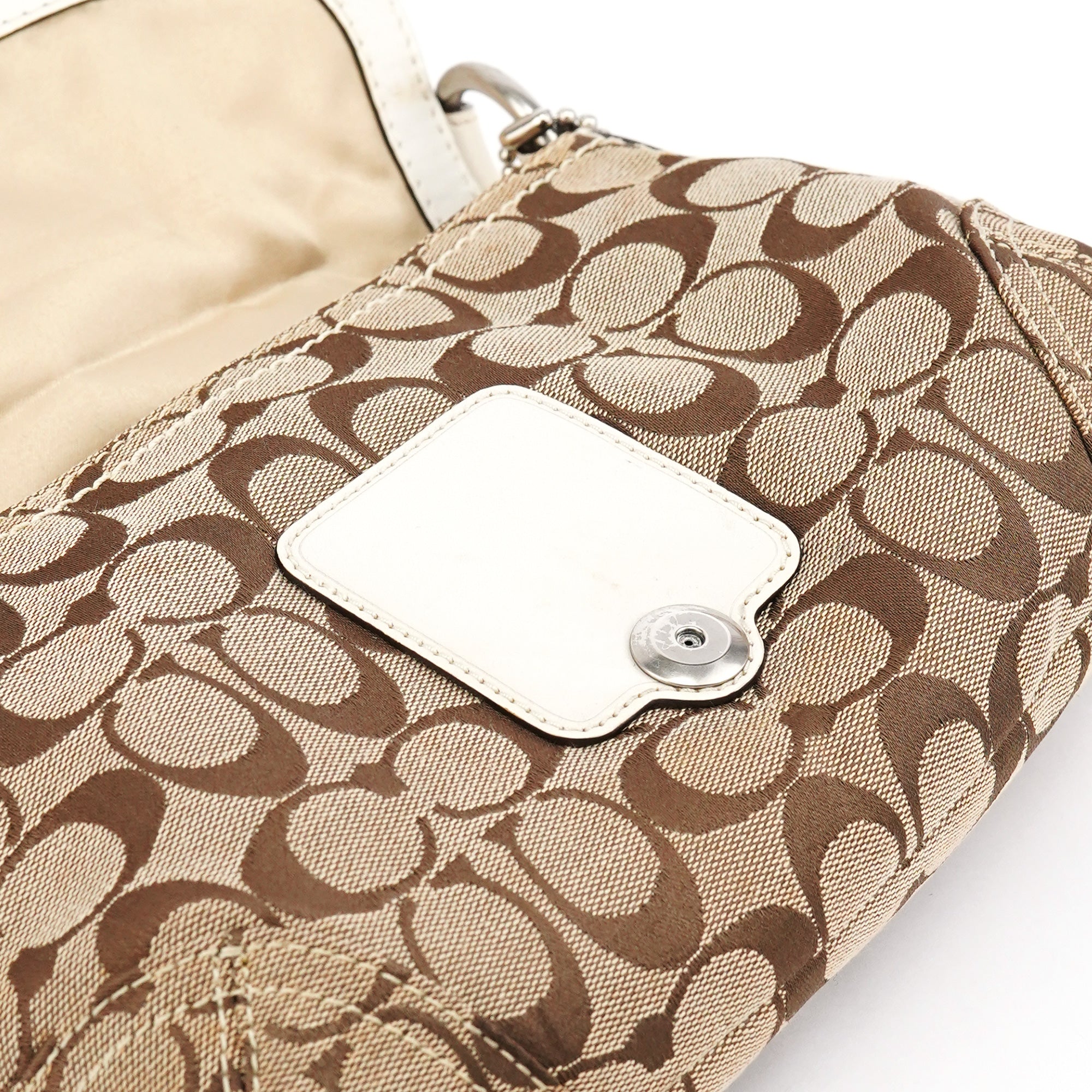 Coach 11860 Beige White Soho Shoulder Bag