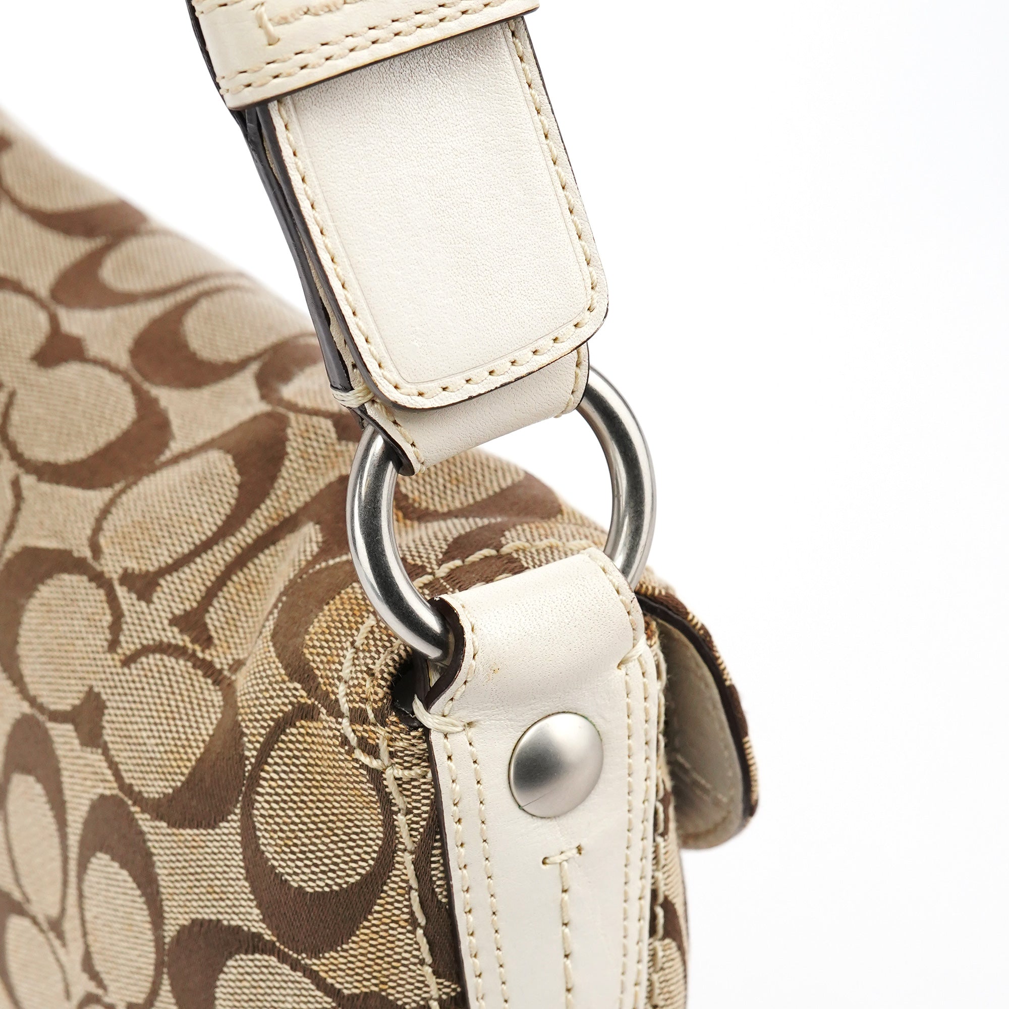 Coach 11860 Beige White Soho Shoulder Bag