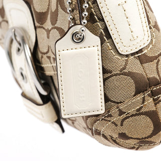 Coach 11860 Beige White Soho Shoulder Bag