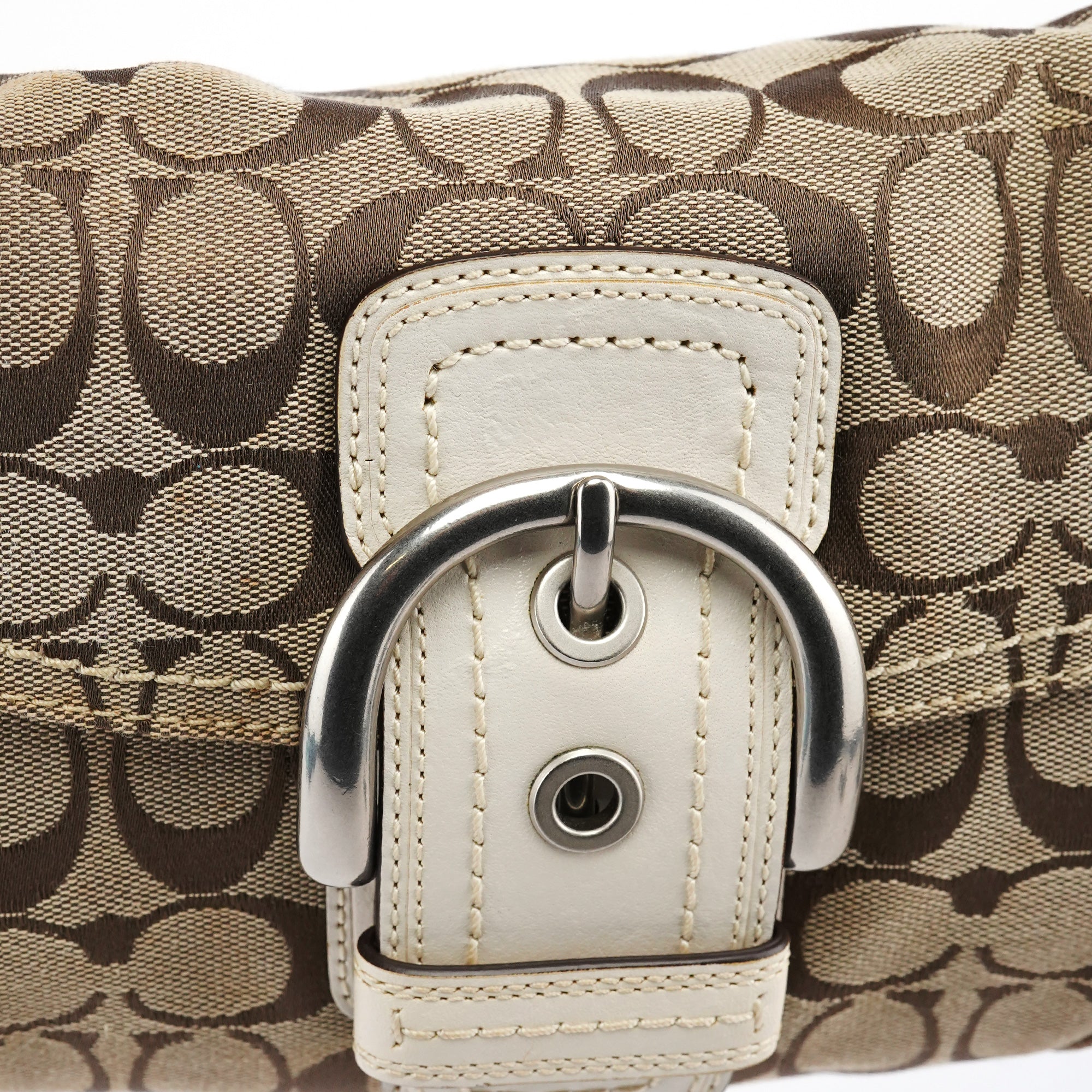 Coach 11860 Beige White Soho Shoulder Bag