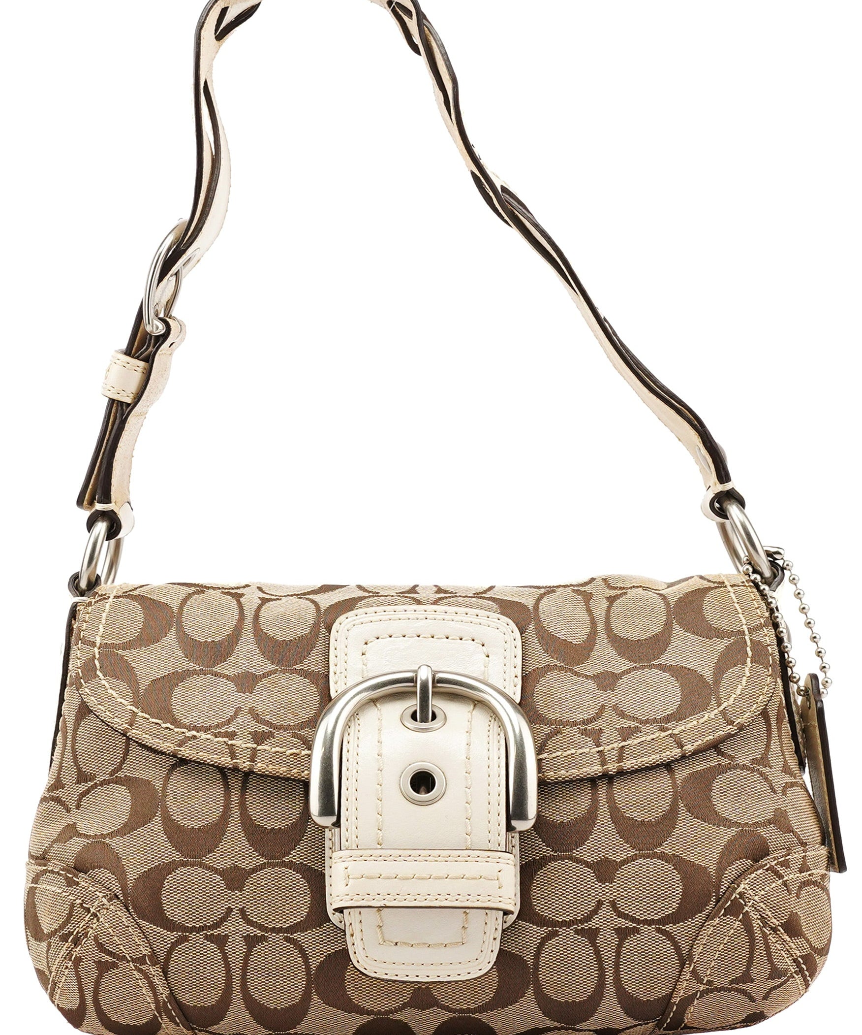 Coach 11860 Beige White Soho Shoulder Bag