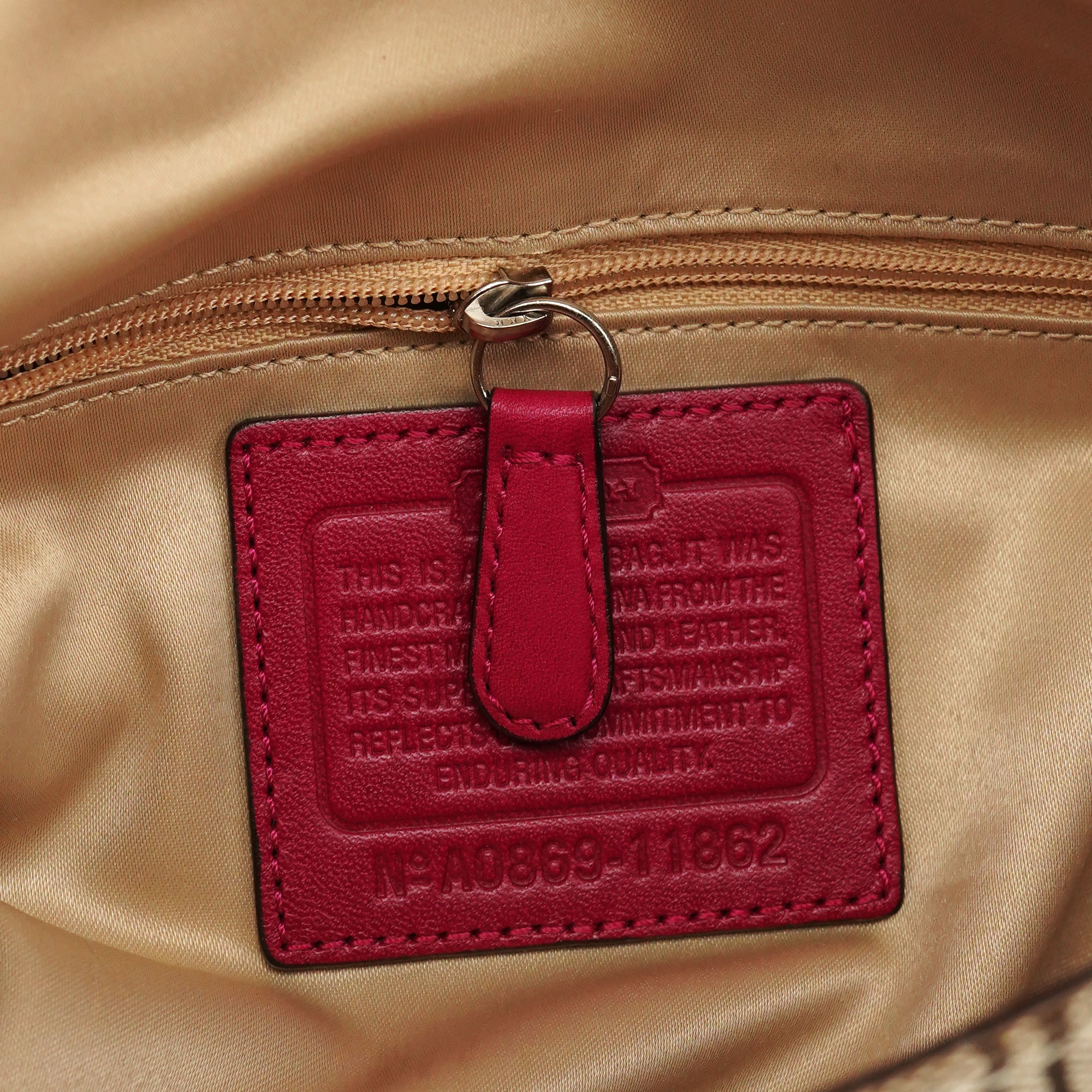 Coach 11862 Beige Pink Signature Soho Shoulder Bag