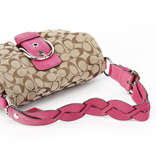 Coach 11862 Beige Pink Signature Soho Shoulder Bag