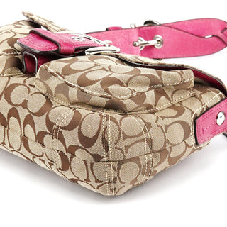Coach 11862 Beige Pink Signature Soho Shoulder Bag