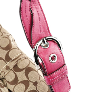 Coach 11862 Beige Pink Signature Soho Shoulder Bag