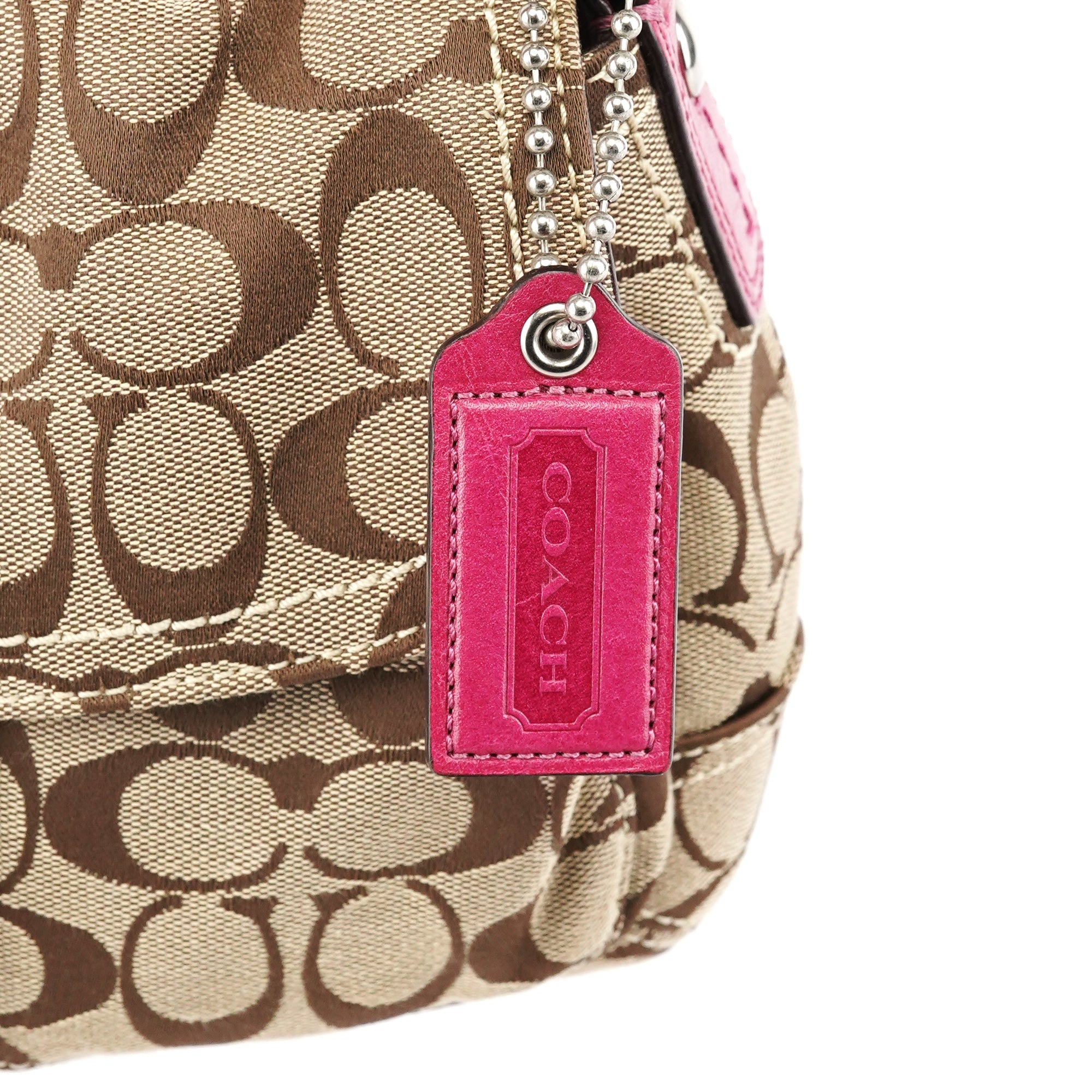 Coach 11862 Beige Pink Signature Soho Shoulder Bag