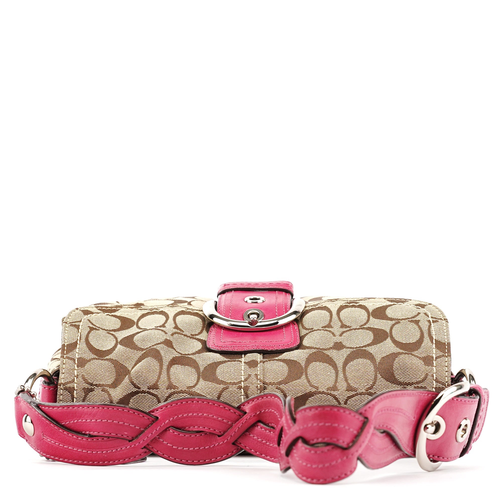 Coach 11862 Beige Pink Signature Soho Shoulder Bag