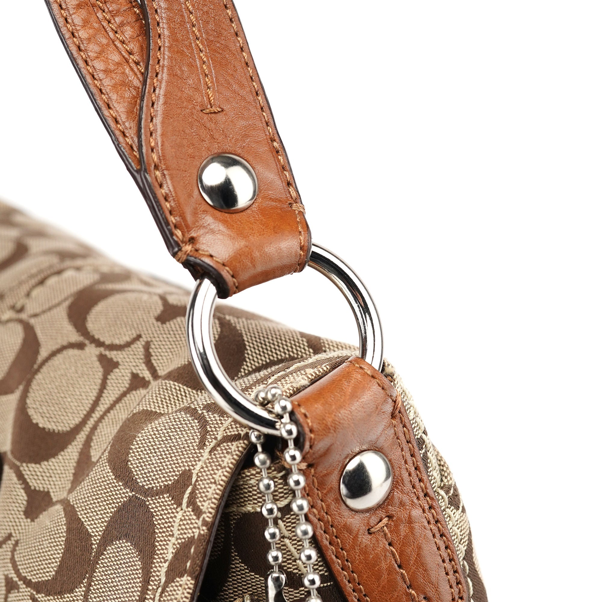 Coach 11862 Sac porté épaule Soho en toile Signature beige