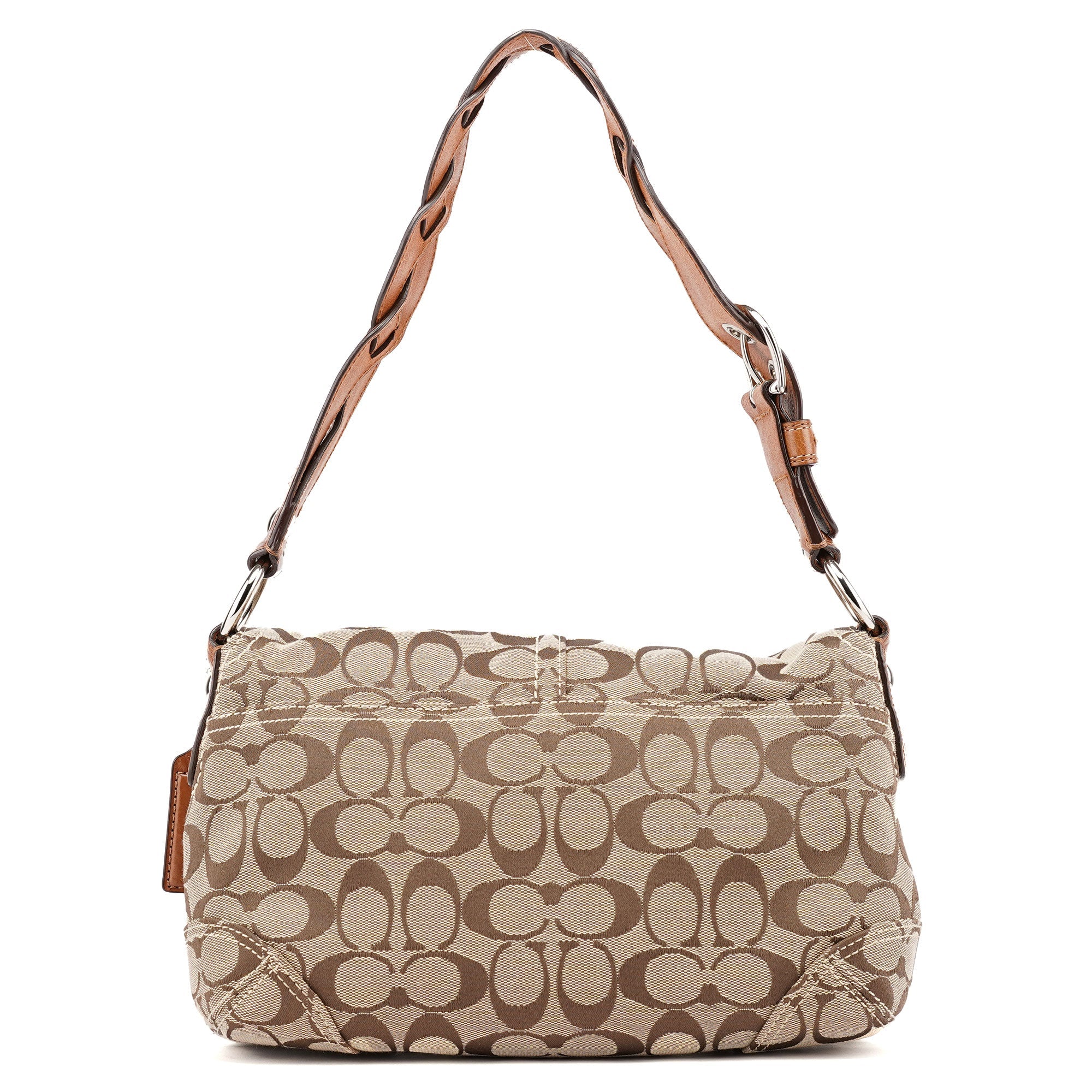 Coach 11862 Sac porté épaule Soho en toile Signature beige