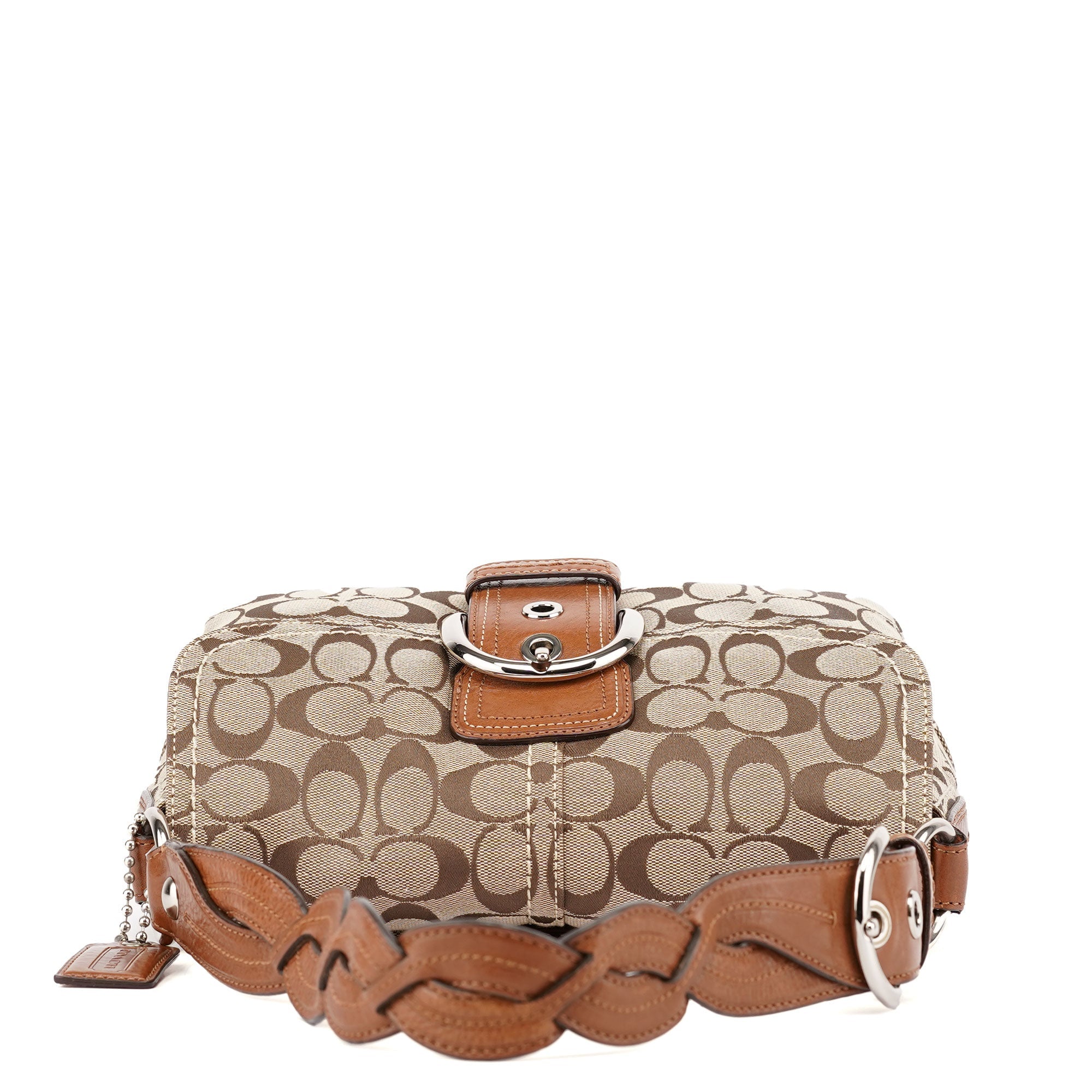 Coach 11862 Sac porté épaule Soho en toile Signature beige