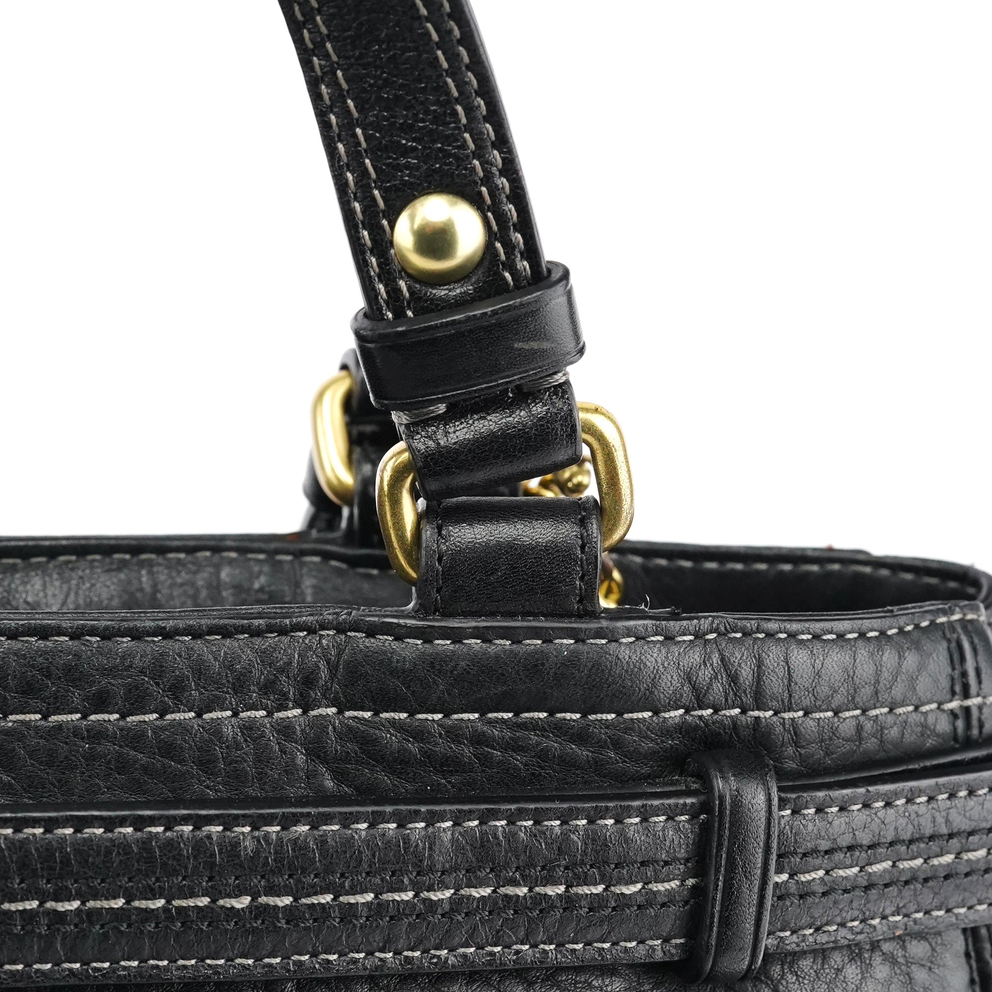 Coach 12476 Black Leather Tote Bag
